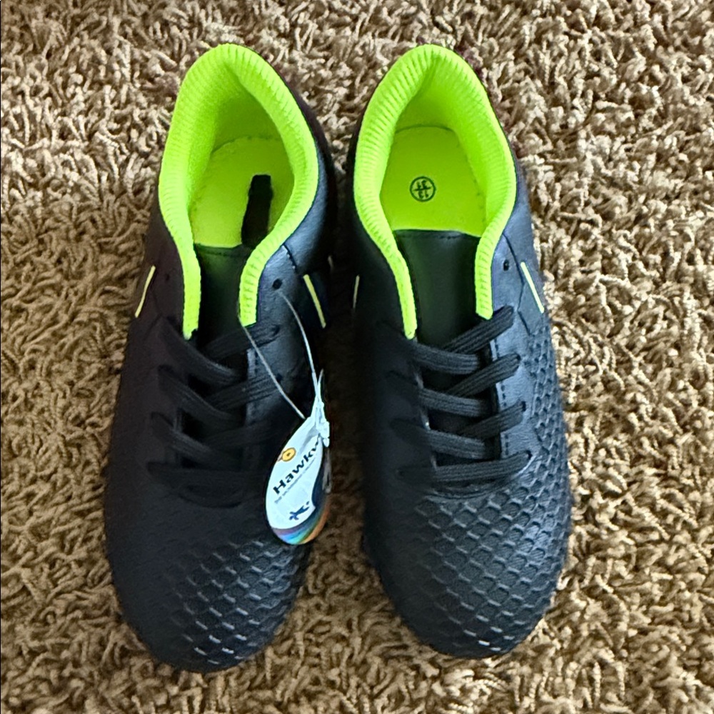 Hawkwell Kids Sneakers Black and Neon Green